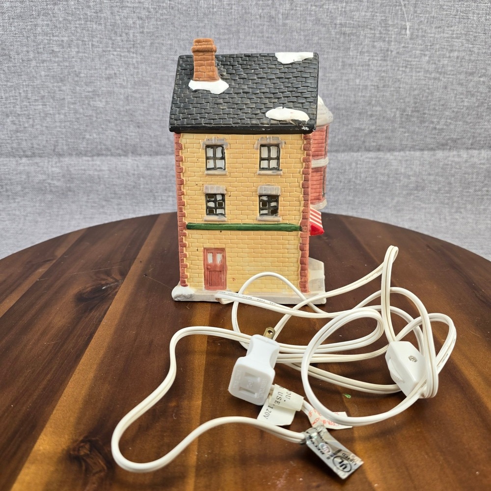 Dickens Collectables Hand Painted Porcelain Lighted House Village Toy Shop - Picture 3 of 7